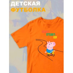 Футболка свинка пеппа с мультиком peppa pig детская