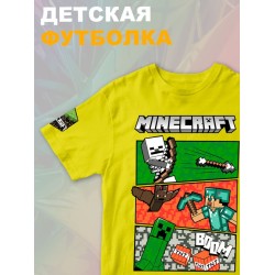 Футболка крипер стив майнкрафт tnt minecraft с игрой детская