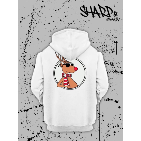 Худи с новогодним оленем мем с новым годом