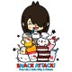 Сумка шоппер с принтом Toca Boca and Hello Kitty и прикольной надписью snack attack. Детский шоппер Тока Бока и Хеллоу Китти для мальчика и девочки. Тканевая сумка подростковая на плечо кежуал.