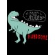 Детский шоппер Динозавры с персонажем Dino и прикольной надписью Break the rules для мальчика и девочки. Тканевая сумка на плечо casual.