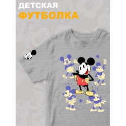 Футболка детская с принтом Микки Маус для мальчика и девочки. Одежда для детей и подростков стрит стайл кежуал.