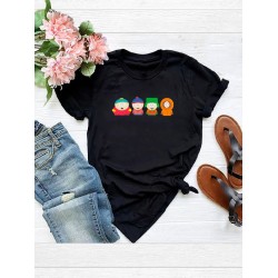 Футболка южный парк south park персонажи с принтом мем прикол эрик картман стэн кенни кайл, черная женская мужская стрит стайл мемная прикольная одежда кэжуал, андеграунд стритстайл casual y2k style.