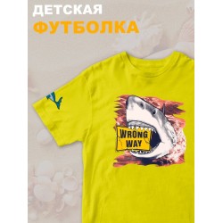 Футболка с акулой shark челюсти и jaws детская