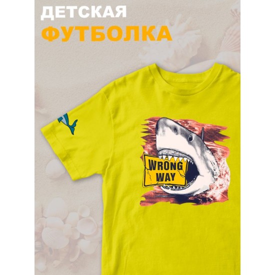 Футболка с акулой shark челюсти и jaws детская
