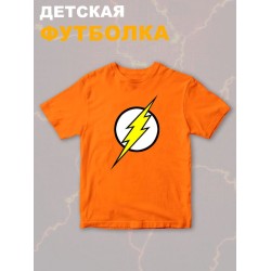 Футболка флэш и flash с молнией и супергерой y2k детская
