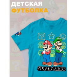 Футболка супер марио и луиджи брос nintendo y2k детская