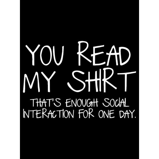 Шоппер с прикольной надписью "You read my shirt" черный. Шоппер с принтом в стиле кэжуал.