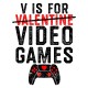 Шоппер с принтом Valentine на День Валентина бежевый. Шоппер из ткани с надписью Video games в стиле street style для молодежи.