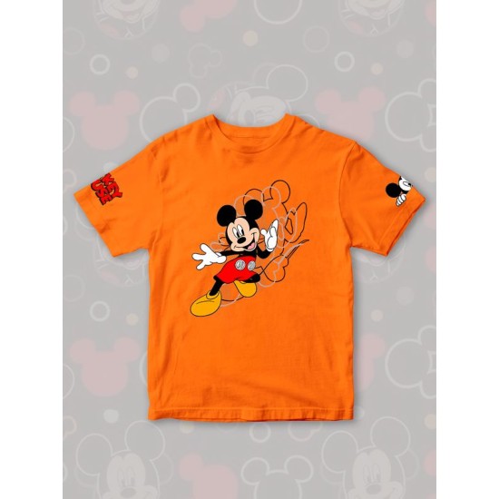 Футболка с персонажем Микки Маус из мультика Дисней. Футболка с принтом Mickey Mouse из Walt Disney для мальчика и девочки. Одежда для детей и подростков street style кэжуал.