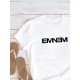 Футболка Eminem с Эминемом rap с принтом и надписью в стиле рэп music с музыкальной тематикой эстетика aesthetic, белая женская и мужская стрит стайл прикольная андеграунд одежда кэжуал underground.
