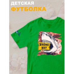 Футболка с акулой shark челюсти и jaws детская
