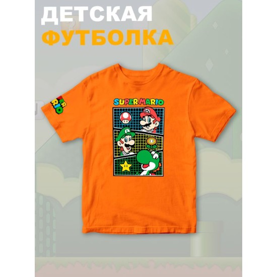 Футболка супер марио и луиджи брос нинтендо детская