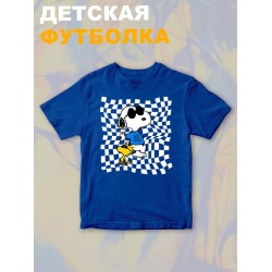 Футболка со снупи Snoopy и вудстоком желтой птичкой детская