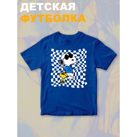 Футболка со снупи Snoopy и вудстоком желтой птичкой детская