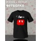 Парная футболка для двоих влюбленных на свадьбу " Микки Маус, Mickey Mouse" черная мужская. Футболка с принтом для пар и для молодоженов.