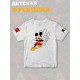 Футболка с персонажем Микки Маус из мультика Дисней. Футболка с принтом Mickey Mouse из Walt Disney для мальчика и девочки. Одежда для детей и подростков street style кэжуал.