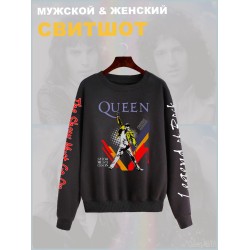 Свитшот Queen логотип с принтом, рисунком rock style, рок группа