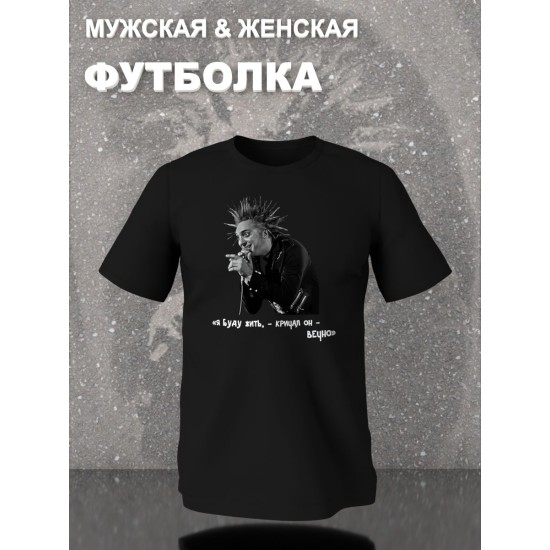 Футболка с принтом Король и Шут. Футболка унисекс с рок музыкантом Горшок КиШ в стиле street style.