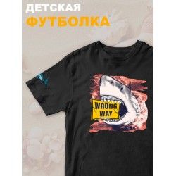 Футболка с акулой shark челюсти и jaws детская