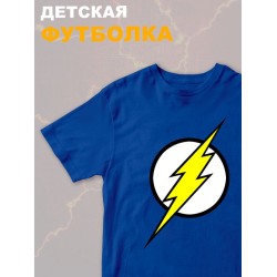 Футболка флэш и flash с молнией и супергерой y2k детская