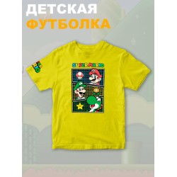 Футболка супер марио и луиджи брос нинтендо детская