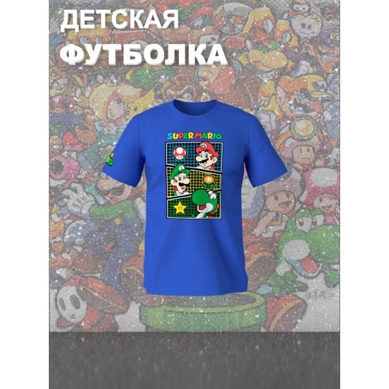 Футболка супер марио и луиджи брос нинтендо детская
