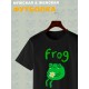 Футболка с лягушкой мем и прикол с принтом и рисунком каваи cute kawaii forg frog cake meme kawai, черная женская мужская, прикольная андеграунд одежда кэжуал стритстайл, y2k style underground casual.