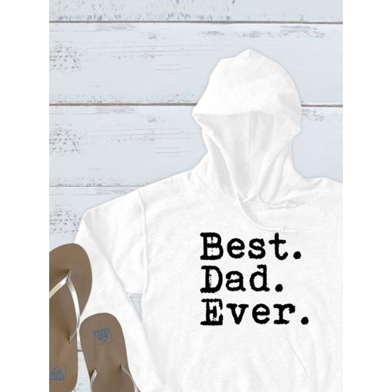 Худи с надписью best dad ever и принтом минимализм y2k