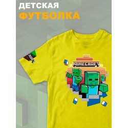 Футболка майнкрафт minecraft с принтом игры y2k детская