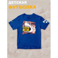 Футболка с акулой shark челюсти и jaws детская