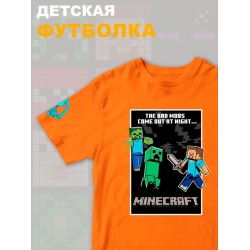 Футболка крипер майнкрафт стив с зомби minecraft детская