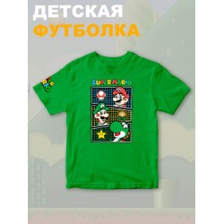 Футболка супер марио и луиджи брос нинтендо детская