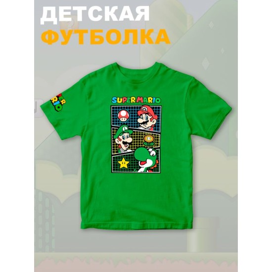 Футболка супер марио и луиджи брос нинтендо детская
