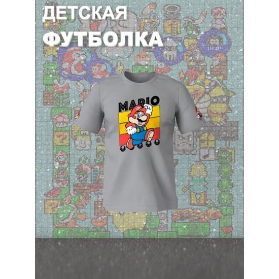 Футболка супер марио брос super mario нинтендо детская