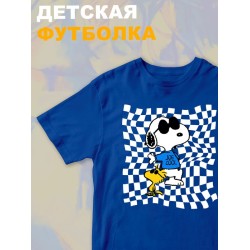 Футболка со снупи Snoopy и вудстоком желтой птичкой детская