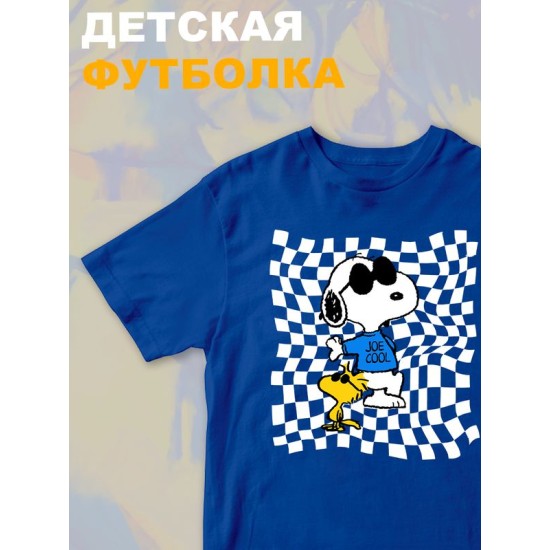Футболка со снупи Snoopy и вудстоком желтой птичкой детская