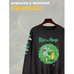 Свитшот рик и морти путешествие из rick and morty y2k