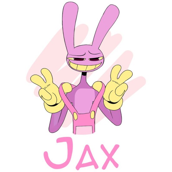 Сумка шоппер Digital Circus с прикольной надписью Jax. Детский шоппер для мальчика и девочки, фанов уцц. Тканевая сумка подростковая для шопинга с длинными ручками.