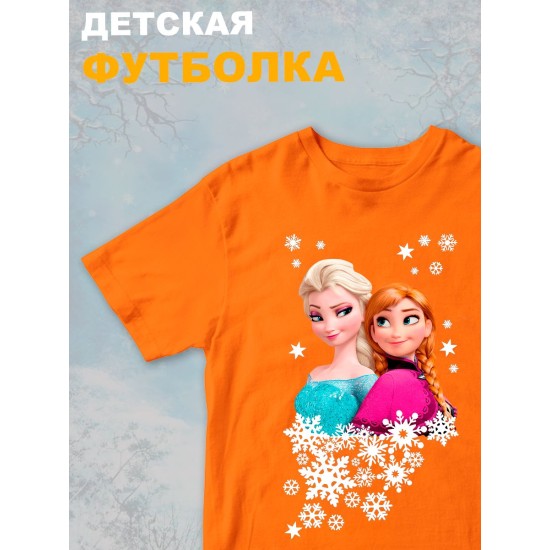 Футболка с принтом Холодное сердце детская