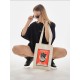 Шоппер с аниме котом и котик эстетика с принтом надписью kawaii anime cat kitty retro vintage Japan aesthetic Japanese style каваи бежевый, y2k сумка для шопинга и покупок тканевая женская и мужская.