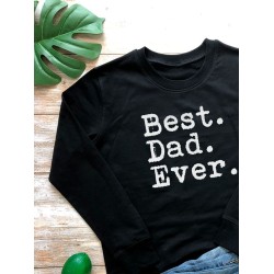 Свитшот с надписью best dad ever и принтом минимализм y2k