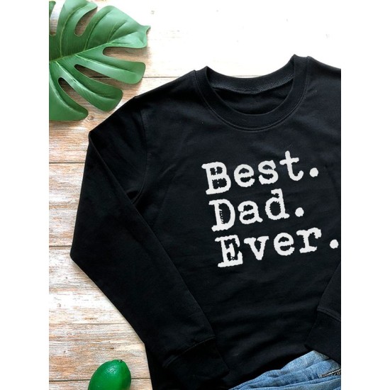 Свитшот с надписью best dad ever и принтом минимализм y2k