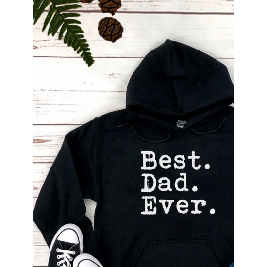 Худи с надписью best dad ever и принтом минимализм y2k