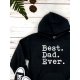 Худи с надписью best dad ever и принтом минимализм y2k