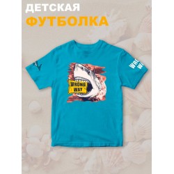 Футболка с акулой shark челюсти и jaws детская