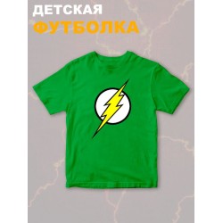 Футболка флэш и flash с молнией и супергерой y2k детская