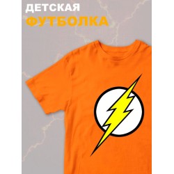 Футболка флэш и flash с молнией и супергерой y2k детская