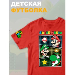 Футболка супер марио и луиджи брос нинтендо детская
