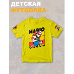 Футболка супер марио брос super mario нинтендо детская